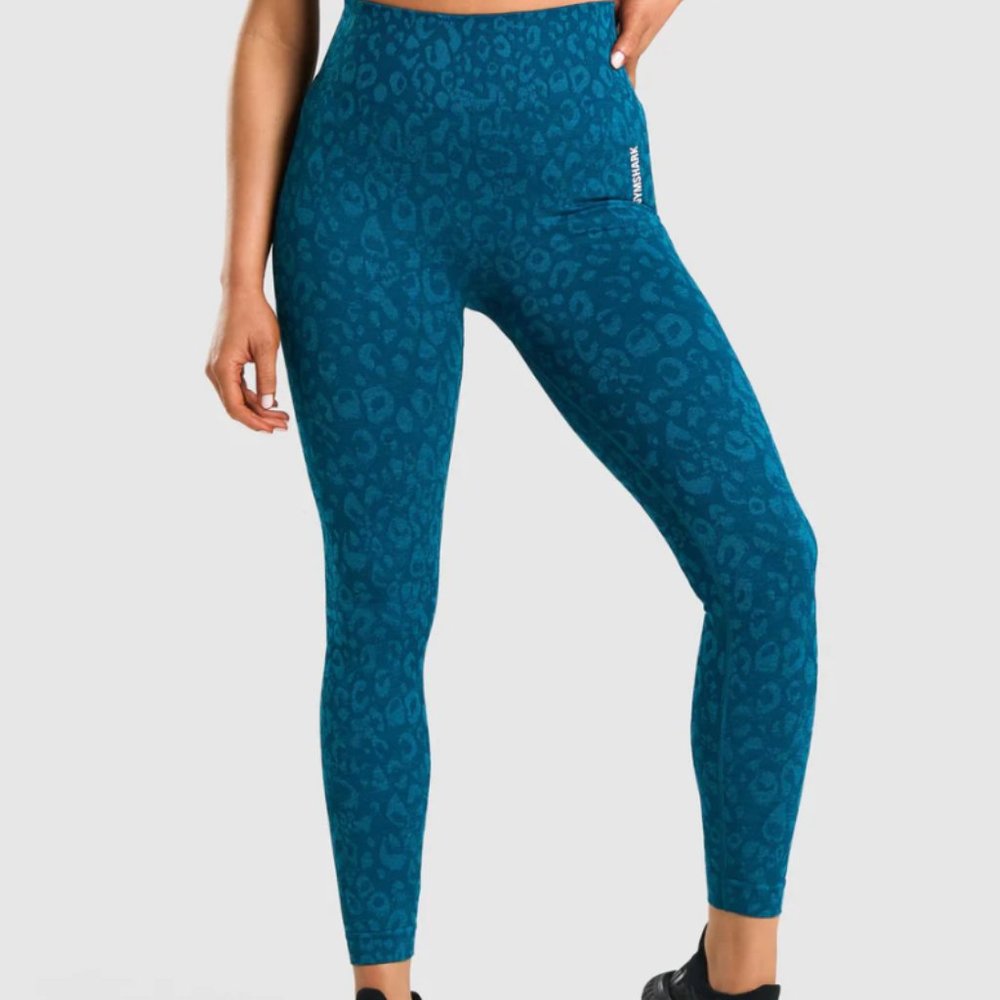 Gymshark Adapt Animal Seamless Leggings in Teal
